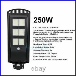 1/2X 990000LM 250W LED Solar Street Light Commercial IP67 Dusk-Dawn Road Lamp