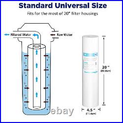 1/5 Micron 20x4.5 Big Blue Sediment Water Filter Replacement Whole House 1-16PK