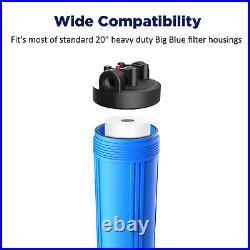 1/5 Micron 20x4.5 Big Blue Sediment Water Filter Replacement Whole House 1-16PK
