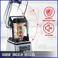 1.5L Soundproof Cover Blender Mixer Juicer Commercial 2.2kw Smoothie Blender USA