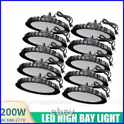 10 PACK 200W UFO Led High Bay Light 200 Watt Gym Commercial Warehouse Shop Light