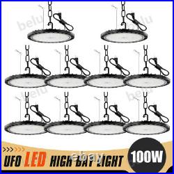 10 Pack 100W LED UFO High Bay Light 100 Watts Commercial Factory Warehouse Light
