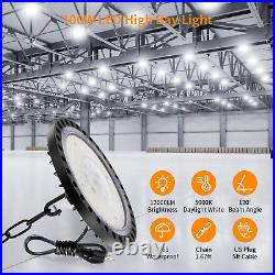 10 Pack 100W UFO Led High Bay Light Factory Warehouse Commercial Led Shop Lights