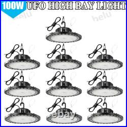 10 Pack 100W UFO Led High Bay Light Led Shop Lights Factory Warehouse Commercial