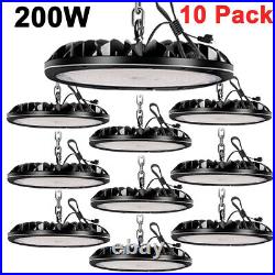 10 Pack 200W UFO LED High Bay Light Shop Factory Warehouse Commercial Fixtures