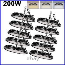 10 Pack 200W UFO LED High Bay Light Shop Light Factory Warehouse Commercial Lamp