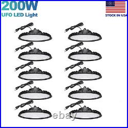 10 Pack 200W UFO LED High Bay Light Warehouse Industrial Commercial Shop Light