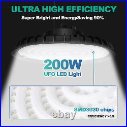 10 Pack 200W UFO Led High Bay Light 200 Watts Factory Commercial Warehouse Light