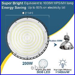 10 Pack 200W UFO Led High Bay Light Commercial Industrial Warehouse Shop Lights