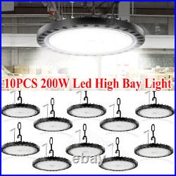 10 Pack 200W UFO Led High Bay Light Factory Warehouse Commercial Led Shop Lights