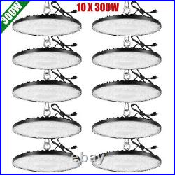 10 Pack 300W UFO LED High Bay Light Factory Warehouse Commercial Light Fixtures