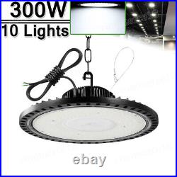 10 Pack 300W UFO LED High Bay Light Factory Warehouse Industrial Commercial Shop