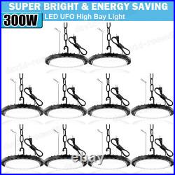 10 Pack 300W UFO LED High Bay Light Shop Industrial Commercial Factory Warehouse