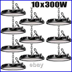 10 Pack 300W UFO LED High Bay Light Warehouse Commercial Industrial Garage Lamp