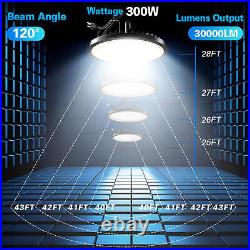 10 Pack 300W UFO Led High Bay Light Factory Warehouse Commercial Light Fixtures