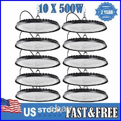 10 Pack 500W UFO LED High Bay Light Industrial Factory Warehouse Shop Commercial