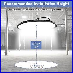 10 Pack 500W UFO LED High Bay Light Industrial Factory Warehouse Shop Commercial