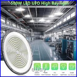 10 Pack 500W UFO Led High Bay Light Factory Commercial Warehouse Light Fixtures