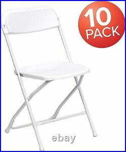 (10 Pack) Commercial Plastic Folding Stackable Chairs Seats -Event Wedding Party