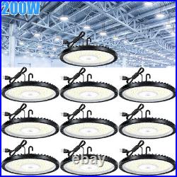 10 Pcs 200W UFO Led High Bay Light Commercial Industrial Warehouse Garage Light