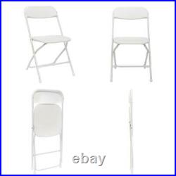 10 Pieces Commercial Plastic Folding Chairs Stackable Picnic Party Dining Seats