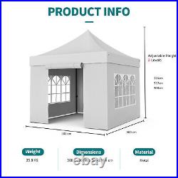 10 x 10 ft Pop UP Canopy with Sidewalls Heavy Duty Waterproof Outdoor Commercial