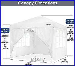 10'x10' Commercial Gazebo Shelter Canopy Party Tent Sidewall With Window&Bag