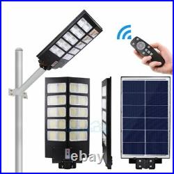100000000LM 1600W 1000W Commercial Solar Street Light IP67 Road Lamp+Pole+Remote