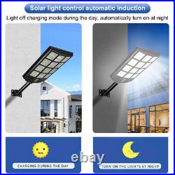 10000000LM 1800W Commercial Solar Street Light LED IP67 Dusk-Dawn Road Lamp+Pole