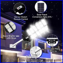 10000W Commercial Solar Street Light Dusk to Dawn Lamp for Parking Lot Road Yard