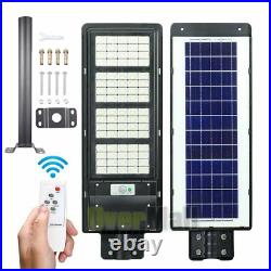 1000W Commercial Solar Street Light IP67 Dusk Dawn Parking Lot Road Lamp with Pole