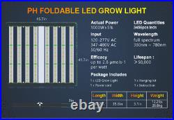 1000W Foldable LED Grow Light Pro 8Bar Commercial Medical Lamp VS Gavita/Fluence