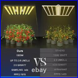 1000W Grow Light Full Spectrum LED Indoor Plant Growth 6X6 Coverage Area Samsung