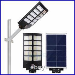 1000W Solar Street Lights Outdoor, 100000000LM Commercial IP67 Dusk to Dawn+Pole