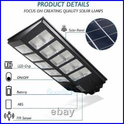 1000W Solar Street Lights Outdoor, 100000000LM Commercial IP67 Dusk to Dawn+Pole