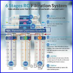 100GPD 10 Stage Alkaline Reverse Osmosis Drinking Water Filter System Purifier