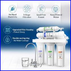 100GPD 5 Stage Under Sink Ro Reverse Osmosis System Drinking Water Filtration