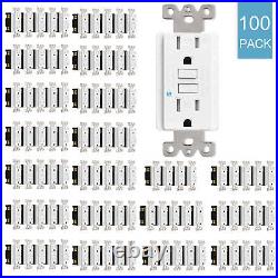 100PK GFCI Outlet 15 Amp 125V Tamper Resistant TR WR Receptacle for Wall Plate