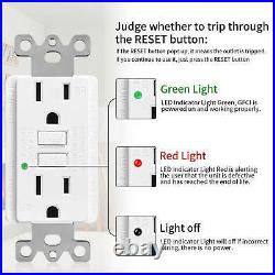 100PK GFCI Outlet 15 Amp 125V Tamper Resistant TR WR Receptacle for Wall Plate