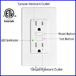 100PK GFCI Outlet 15 Amp 125V Tamper Resistant TR WR Receptacle for Wall Plate