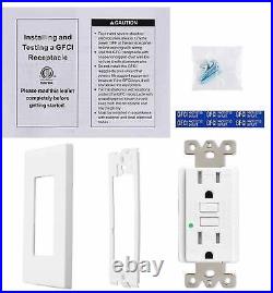 100PK GFCI Outlet 15 Amp 125V Tamper Resistant TR WR Receptacle for Wall Plate