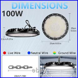 100W-300W 10X UFO LED High Bay Light Factory Warehouse Commercial Light Fixtures