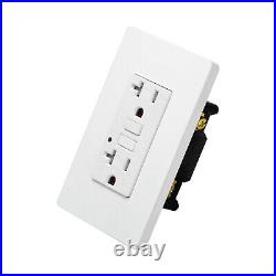 10PK 20AMP GFCI GFI Safety Outlet Receptacle with Wall Plate LED Indicator TR WR