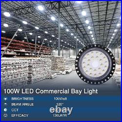 10Pack 100W 100 Watt UFO LED High Bay Light Commercial Bay Lighting Garage Lamp
