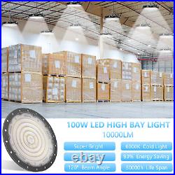 10Pack 100W UFO Led High Bay Light Gym Warehouse Commercial Light Fixtures 6000K