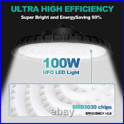 10Pack 100W UFO Led High Bay Light Warehouse Industrial Commercial Factory Lamp