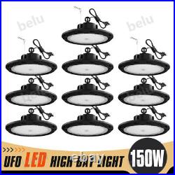 10Pack 150W UFO LED High Bay Light Commercial Warehouse Factory Shop Light 6000K