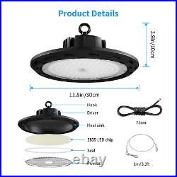 10Pack 150W UFO Led High Bay Light Factory Industrial Commercial Light Dimmable