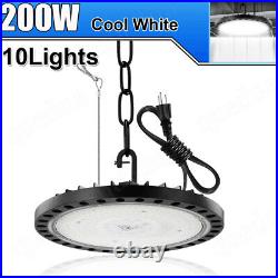 10Pack 200W 200 Watt UFO LED High Bay Light Commercial Bay Lighting Garage Lamp