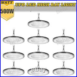 10Pack 500W UFO Led High Bay Light Commercial Warehouse Factory Lighting Fixture